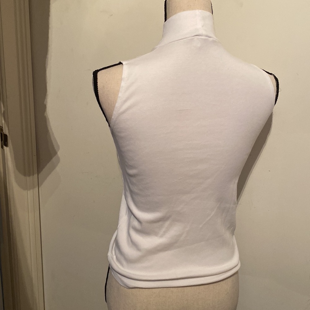 J Crew White Sleeveless Turtleneck Size XXS - Picture 2 of 2